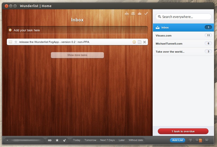 Wunderlistܛ���Ļ�����B�c��ɫ����